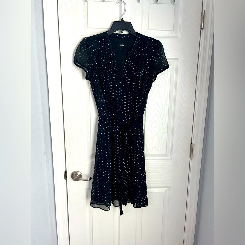 Flattering poka dot dress